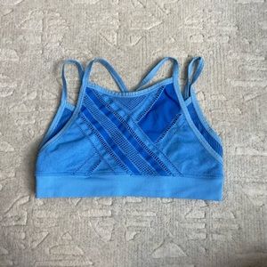 Blue soul cycle sports bra